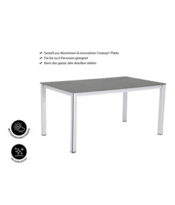 MWH Loft-Tisch Elements, Ca. B160/H74/T90 Cm -Gartengerätegeschäft 1897149 WE IG 001 ElementsTisch160x90x74cmSilberNEU