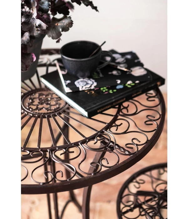 Metalltisch Antik, Ca. Ø61/H72 Cm 5 Metalltisch Antik, Ca. Ø61/H72 Cm – Bild 5