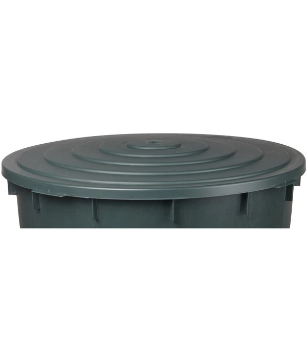 Kunststoff-Regentonne 500 L Mit Deckel, Rund, Dunkelgrün 2 Kunststoff-Regentonne 500 L Mit Deckel, Rund, Dunkelgrün – Bild 2