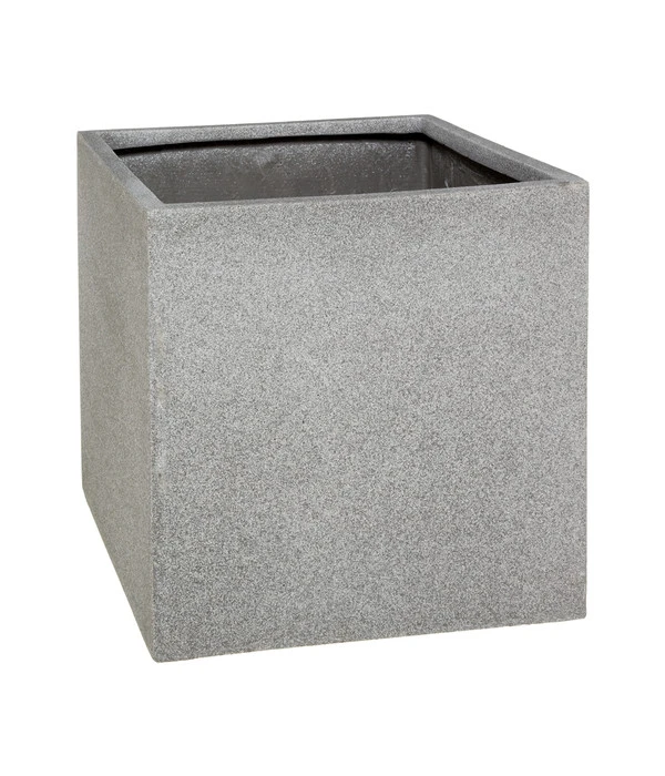 Dehner Polystone-Topf Sydney, Quadratisch, Grau 1 Dehner Polystone-Topf Sydney, Quadratisch, Grau