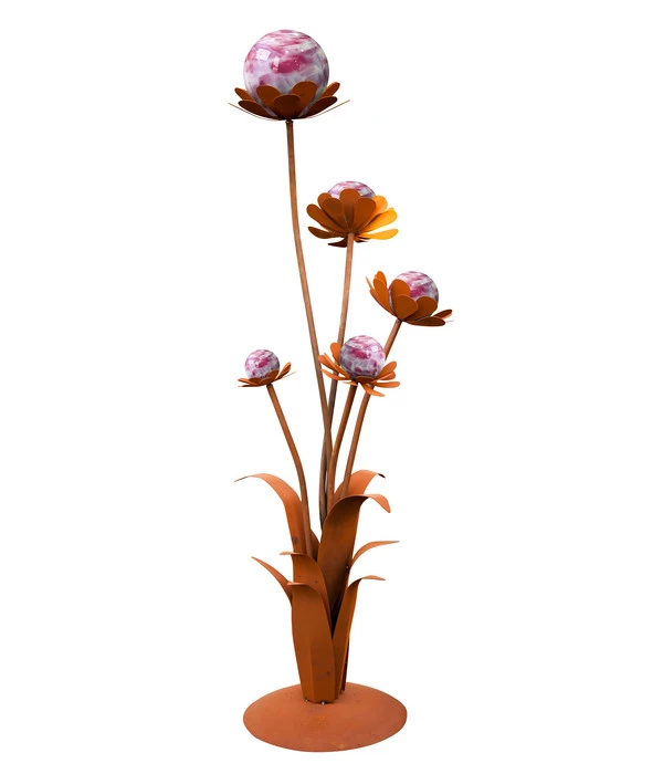 Ferrum Metall-Blumenzauber Mit Glaskugeln, Ca. H165 Cm 1 Ferrum Metall-Blumenzauber Mit Glaskugeln, Ca. H165 Cm