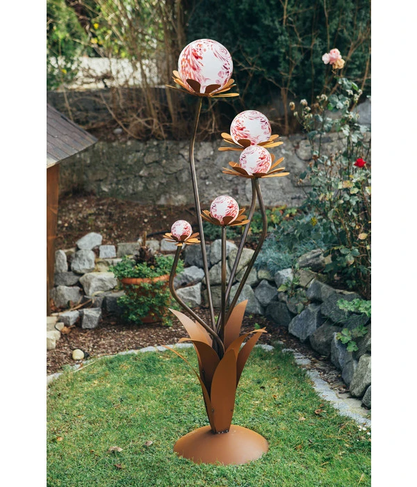 Ferrum Metall-Blumenzauber Mit Glaskugeln, Ca. H165 Cm 2 Ferrum Metall-Blumenzauber Mit Glaskugeln, Ca. H165 Cm – Bild 2