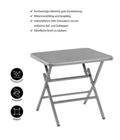 Dehner Klapptisch Chicago, Eckig -Gartengerätegeschäft 4422382 WE IG 001 CHICAGOKLAPPTISCH80x80