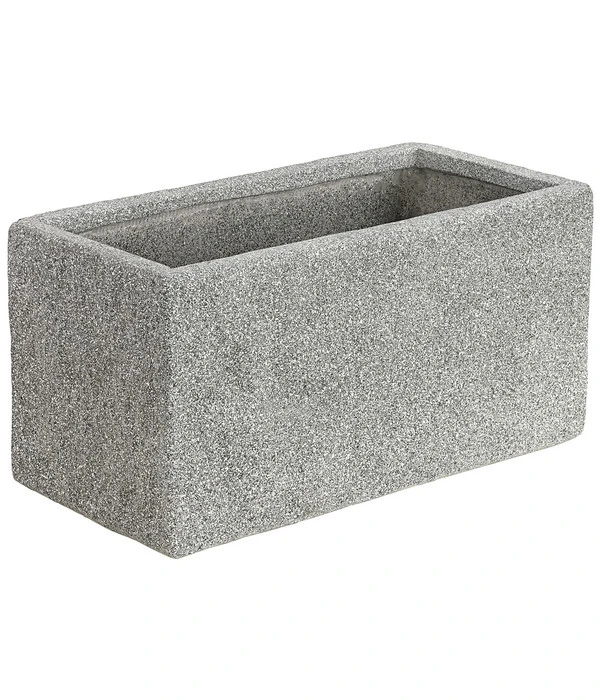 Dehner Leichtbeton-Kasten Rock, Rechteckig, Grau 1 Dehner Leichtbeton-Kasten Rock, Rechteckig, Grau