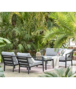 Dehner Alu-Lounge New York, 4-teilig -Gartengerätegeschäft 6670954 WE MO 001 DehnerAluLoungeNewYork