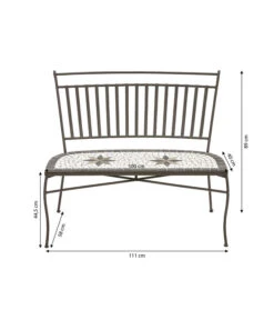 Dehner Mosaikbank Diana, 2-Sitzer -Gartengerätegeschäft 6701791 WE IG 001 MosaikbankDiana