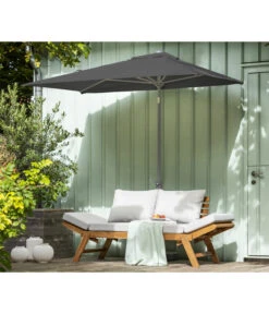 Dehner Balkonschirm Chios, Rechteckig, Ca. B210/T130 Cm -Gartengerätegeschäft 6703243 WE MO 001 BalkonschirmChiosDunkelgrauNeu