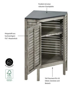 Dehner Eckschrank Southampton, Ca. B50/H90/T50 Cm -Gartengerätegeschäft 6713531 WE IG 001 EckschrankSouthamptonGrau