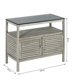 Dehner Doppelschrank Southampton, Ca. B100/H90/T50 Cm -Gartengerätegeschäft 6713705 WE BG 001 SchrankSouthampton100Grau