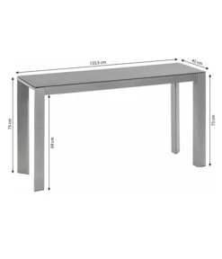 Dehner Balkontisch Chicago, Ca. B133,5/H75/T42 Cm -Gartengerätegeschäft 6734651 WE BG 001 BalkontischChicagoSchmalNE