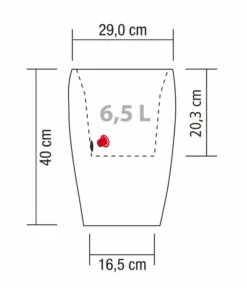 Scheurich Kunststoff-Topf Barceo High, Rund -Gartengerätegeschäft 6878946 WE BG 001 ScheurichTopfBarceoHigh