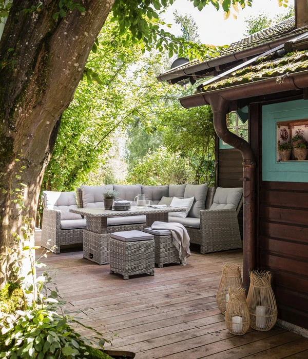 Dehner Geflechtlounge Bologna, 5-teilig 7 Dehner Geflechtlounge Bologna, 5-teilig – Bild 7