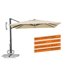 Schneider Ampelschirm Rhodos Smart, Quadratisch, Ca. B300/T300 Cm -Gartengerätegeschäft 6953384 WE IG 002 SchneiderAmpelschirmRhodosSmart