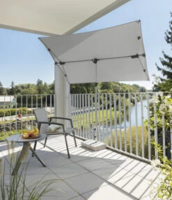 Schneider Sonnenschirm Novara, Rechteckig, Ca. B190/T140 Cm -Gartengerätegeschäft 6953541 WE MO 001 SchneiderSonnenschirmNovarasilbergrau